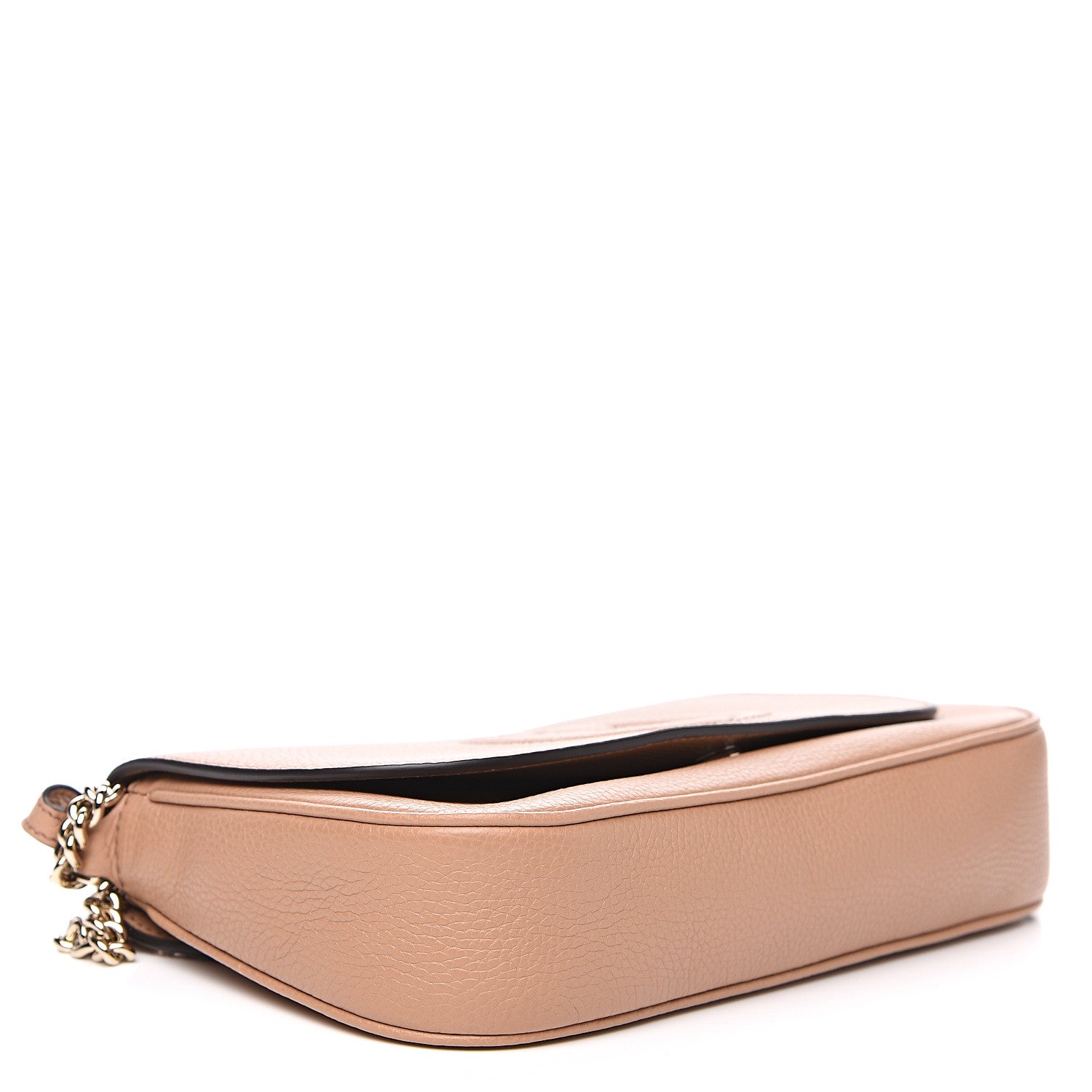 Gucci Pebbled Calfskin Medium Soho Flap Crossbody Camelia 3 of 9