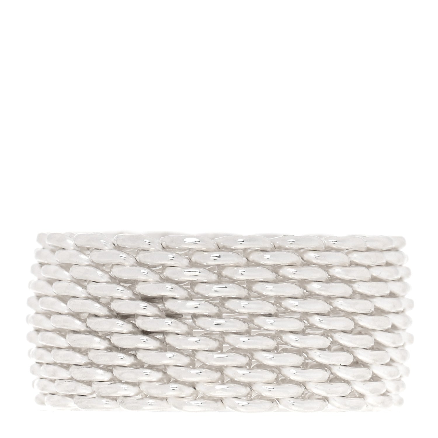 Tiffany Sterling Silver Somerset Mesh Ring 51 5.75 3 of 4