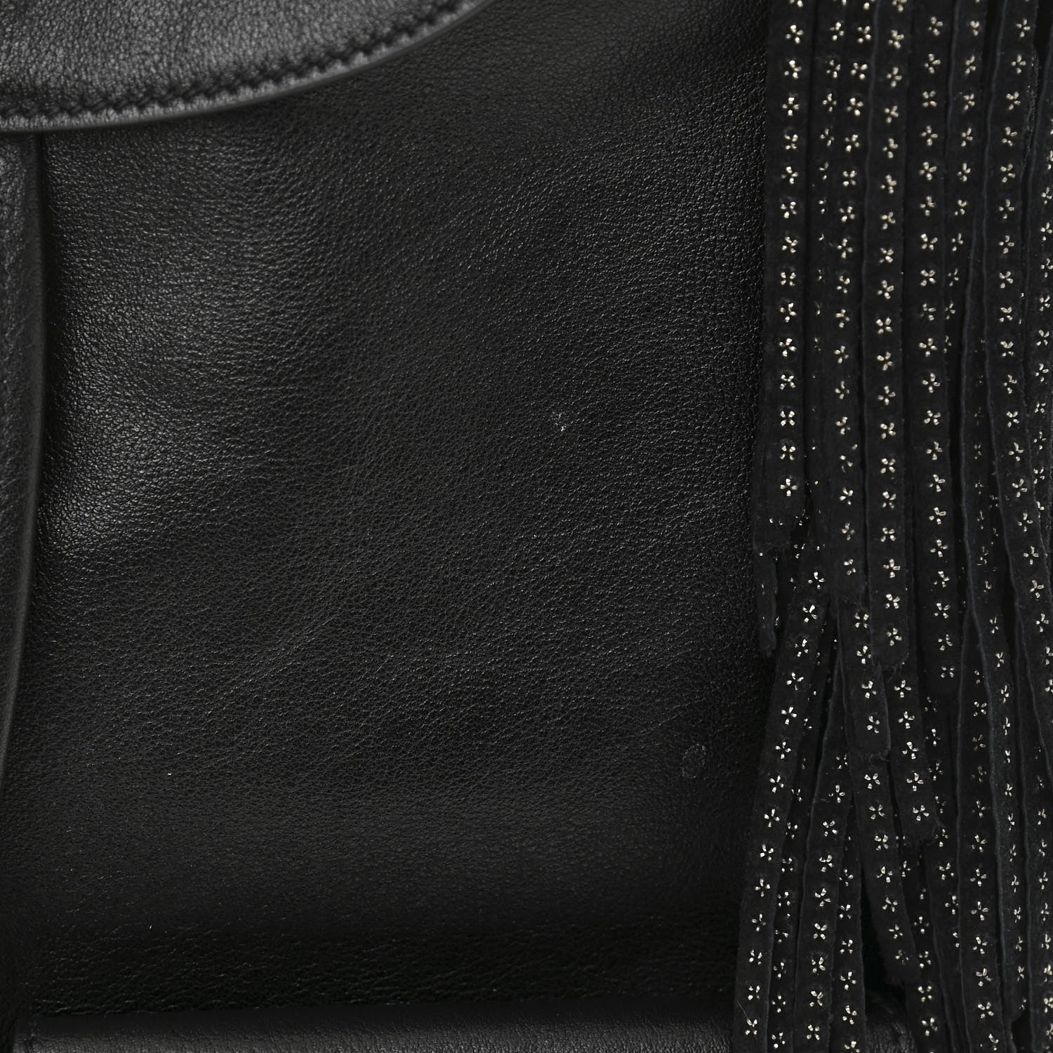 Saint Laurent Calfskin Studded Fringe Festival Backpack Black 13 of 13