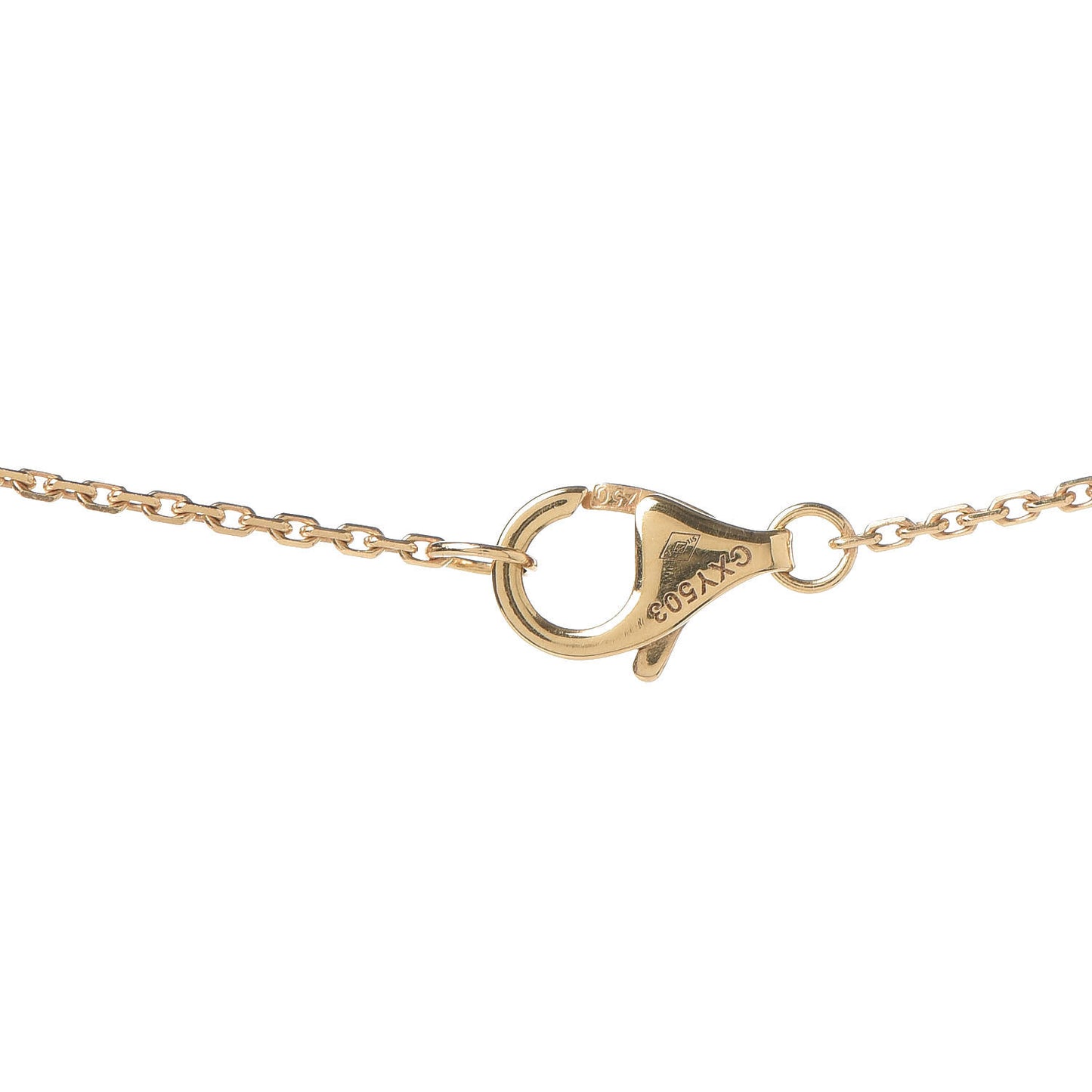 18K Yellow Gold Diamond Mother of Pearl XS Amulette de Cartier Pendant Necklace