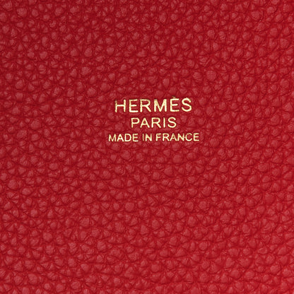 Hermes Taurillon Clemence Picotin Lock 18 PM Rouge De Coeur 7 of 9