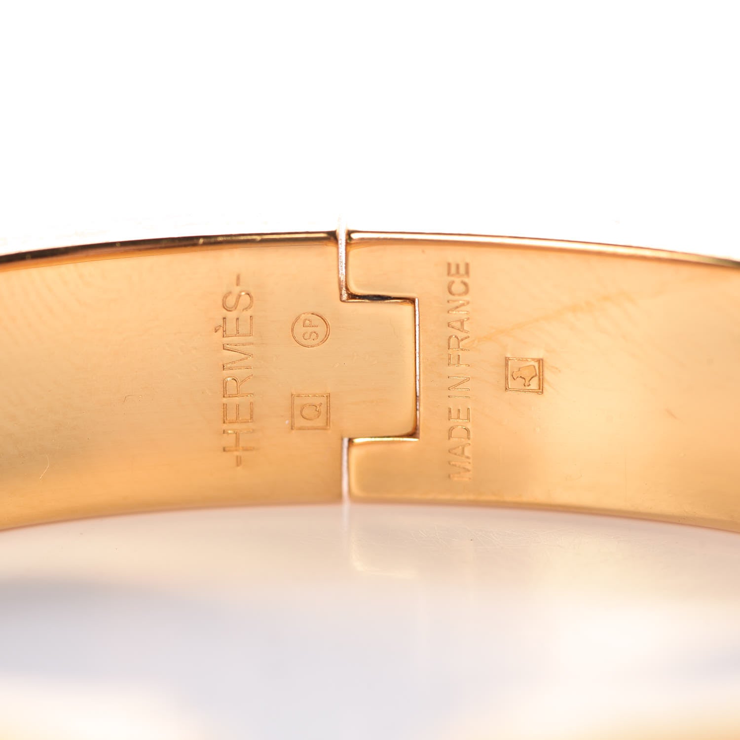 Hermes Enamel Narrow Clic Clac H Bracelet PM Orange 4 of 6