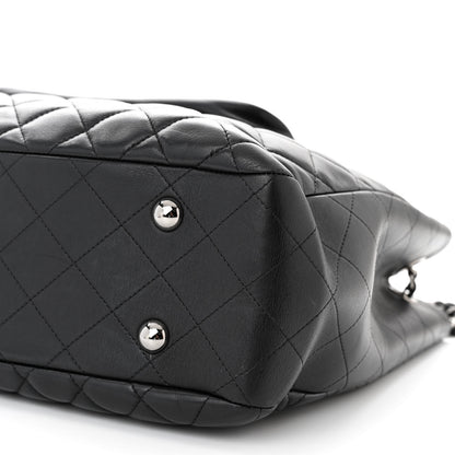 Chanel Lambskin Quilted Front Flap Tote Black 10 of 12