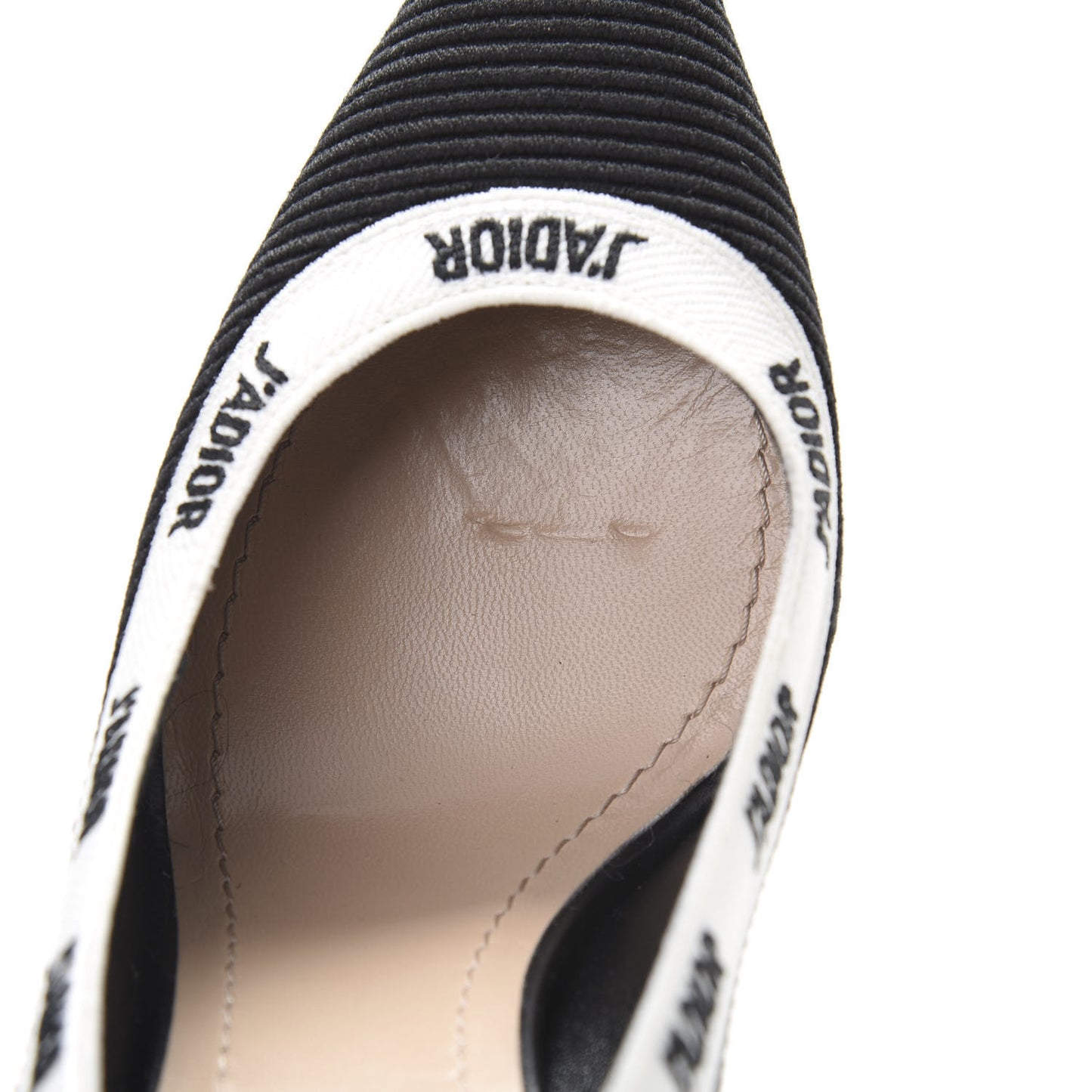 Technical Canvas Ribbon Embroidered J'Adior 100mm Pumps 39 Black