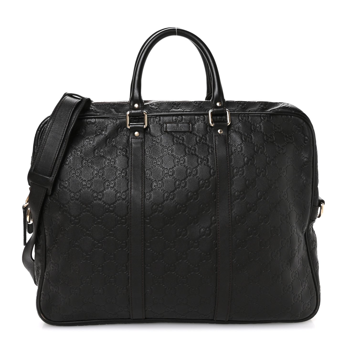 Guccissima Signature Briefcase Dark Brown