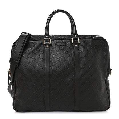 Gucci Guccissima Signature Briefcase Dark Brown 1 of 21