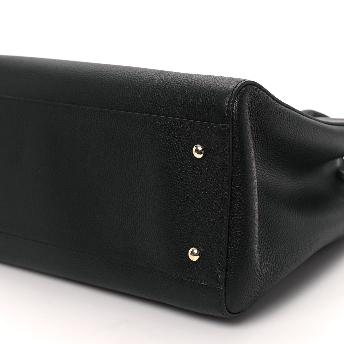 Grained Calfskin Large Neo Executive Shopper Tote Black Black
