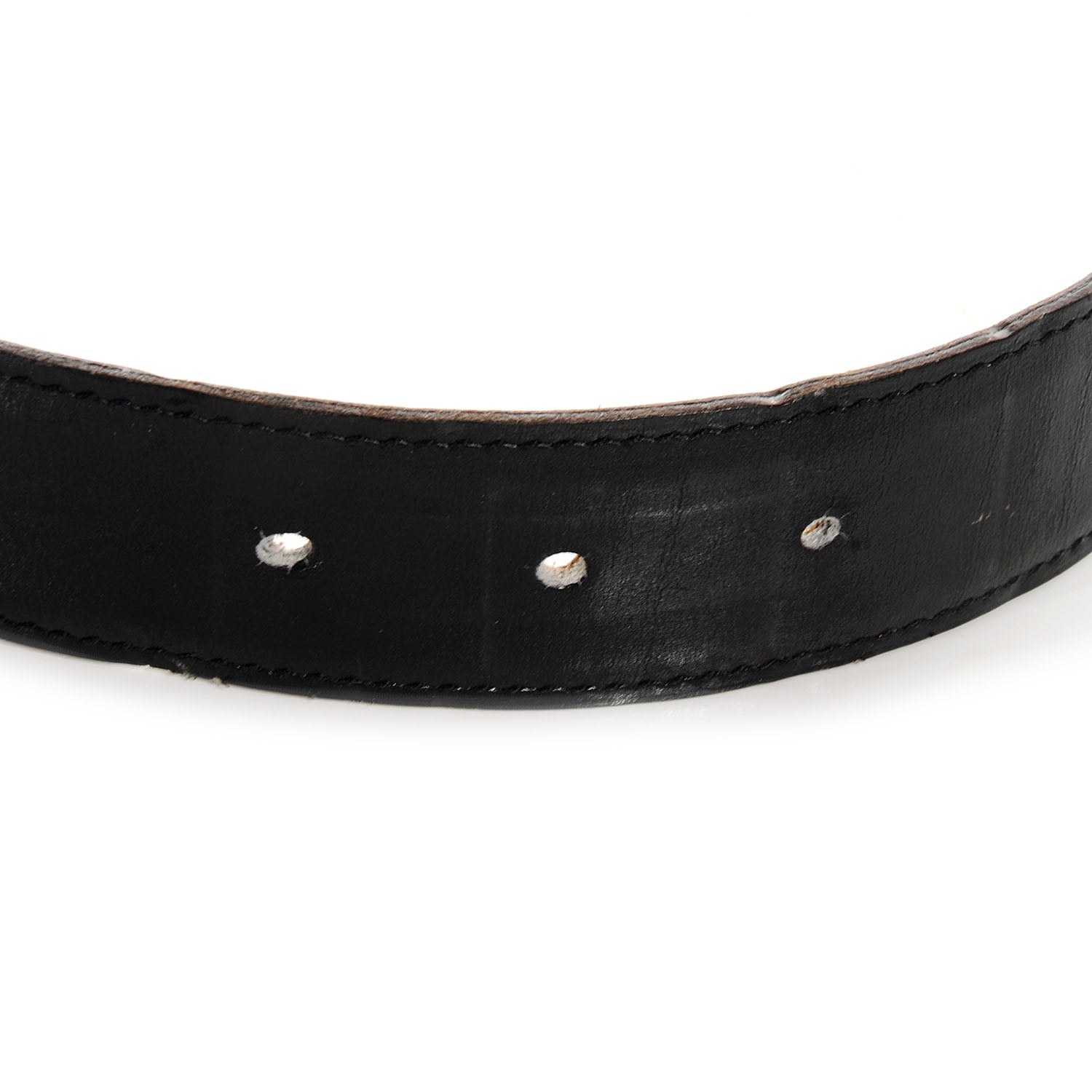 Hermes Box Togo Reversible Belt Strap Noir Gold 110 5 of 5