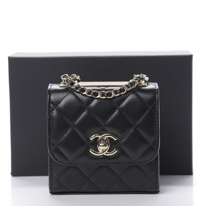 Chanel Lambskin Quilted Mini Trendy CC Chain Wallet Black 11 of 11
