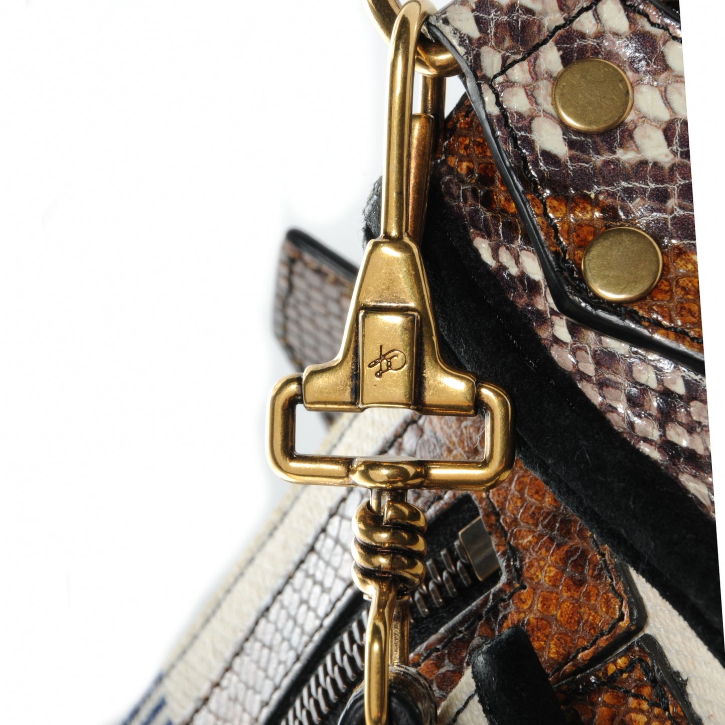 Canvas and Printed Python PS1 Large Satchel