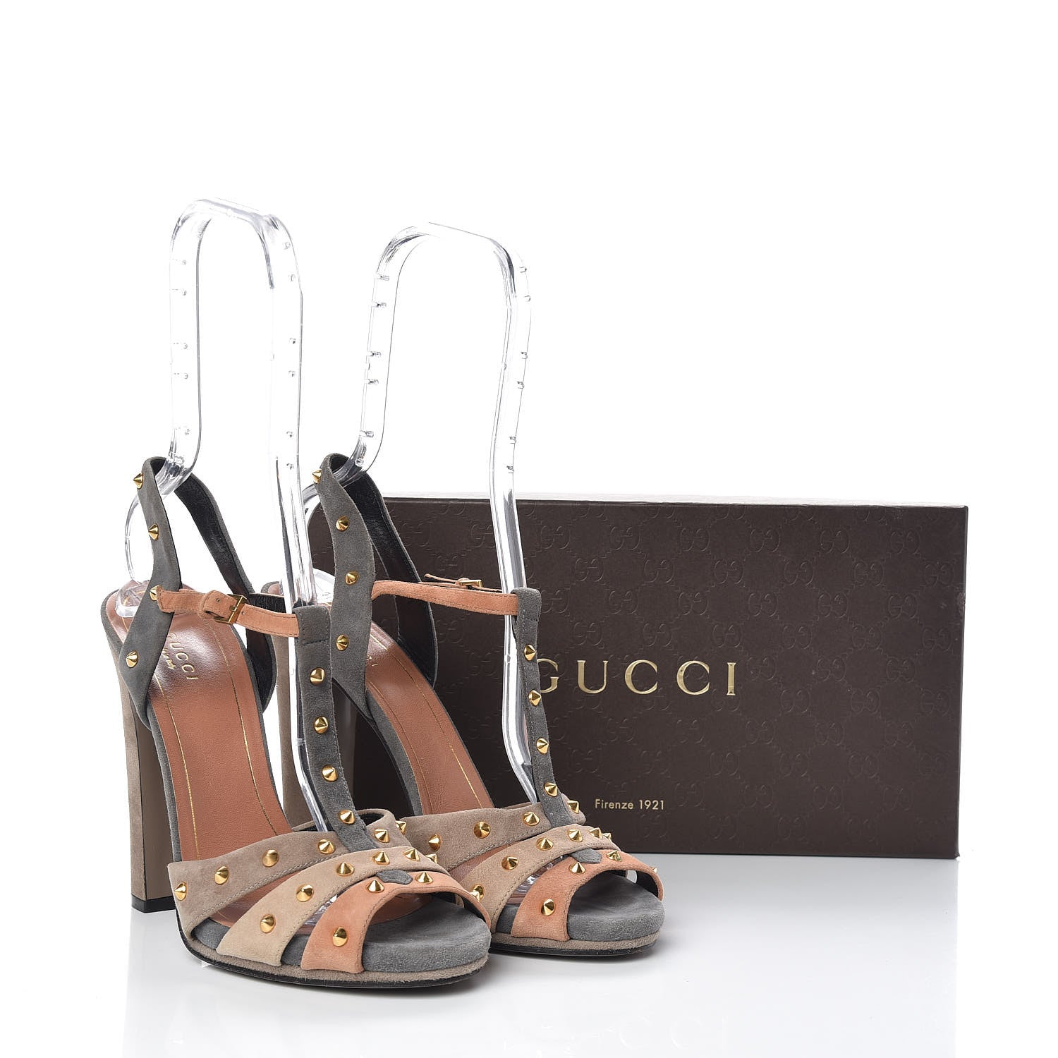 Gucci Suede Studded Melville Sandals 39 Multi 11 of 11