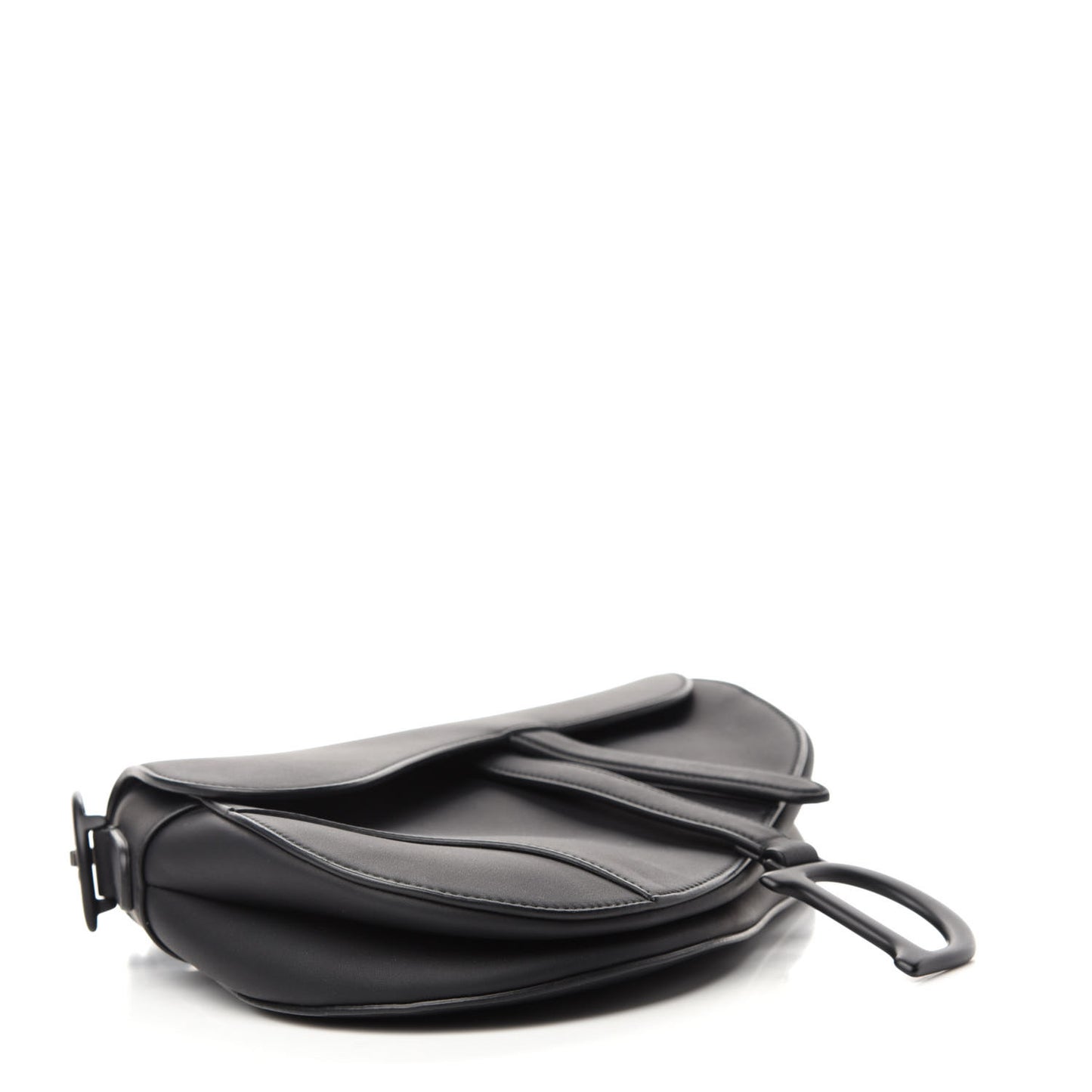 Ultra Matte Calfskin Saddle Bag Black