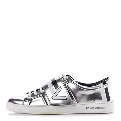 Louis Vuitton Patent Spaceship Sneakers 38.5 Silver 1 of 12