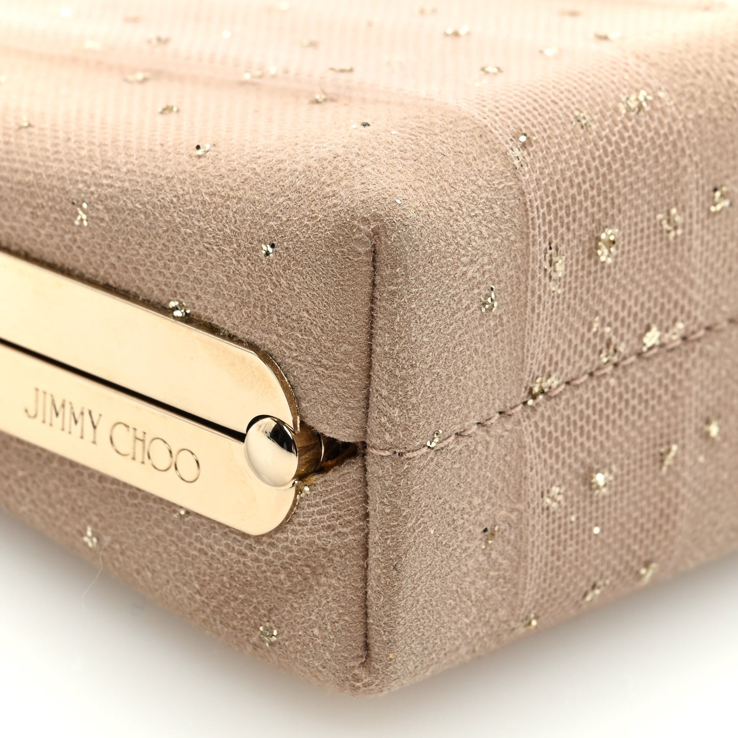 Suede Tulle Glitter Celeste Clutch Ballet Pink