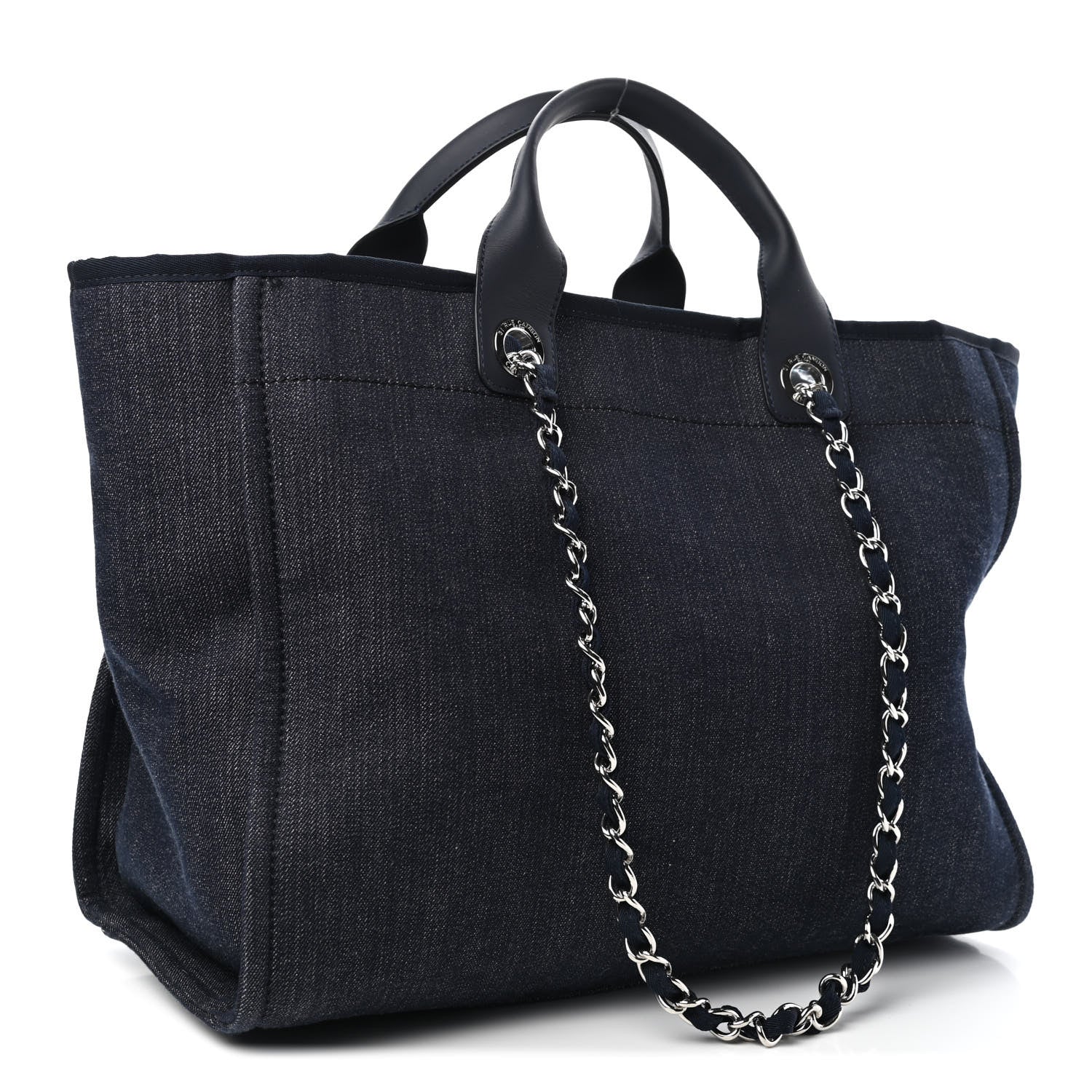 Chanel Denim Medium Deauville Tote Dark Blue 2 of 4