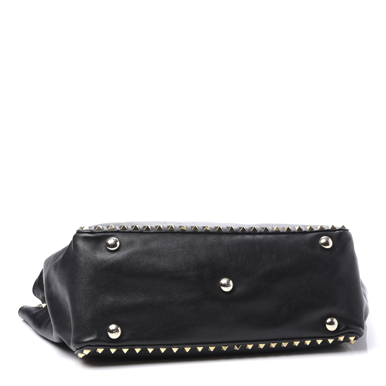 Valentino Garavani Vitello Medium Rockstud Tote Black 3 of 11