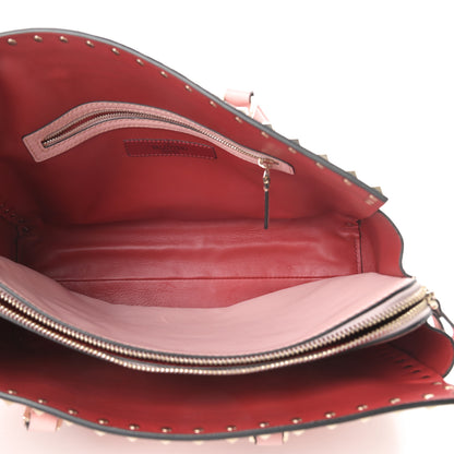 Valentino Garavani Vitello Small Rockstud Top Handle Tote Rose 5 of 14