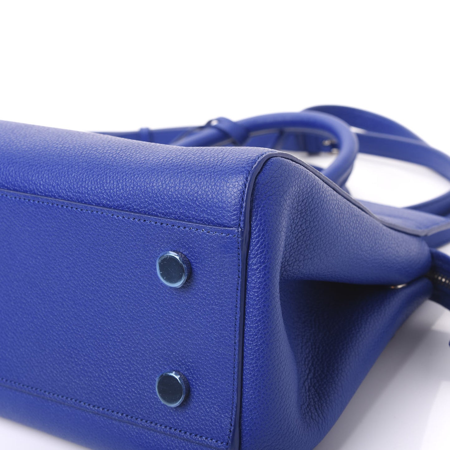 Grained Calfskin Small Cabas Rive Gauche Royal Blue