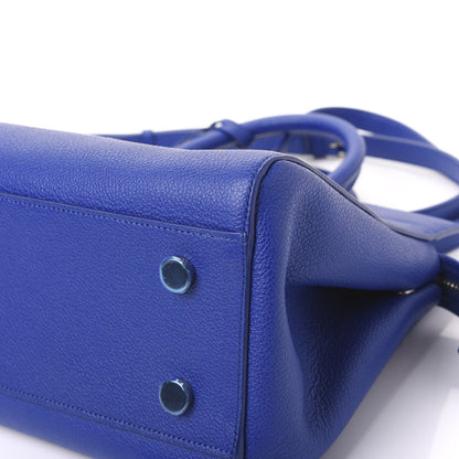 Saint Laurent Grained Calfskin Small Cabas Rive Gauche Royal Blue 6 of 10
