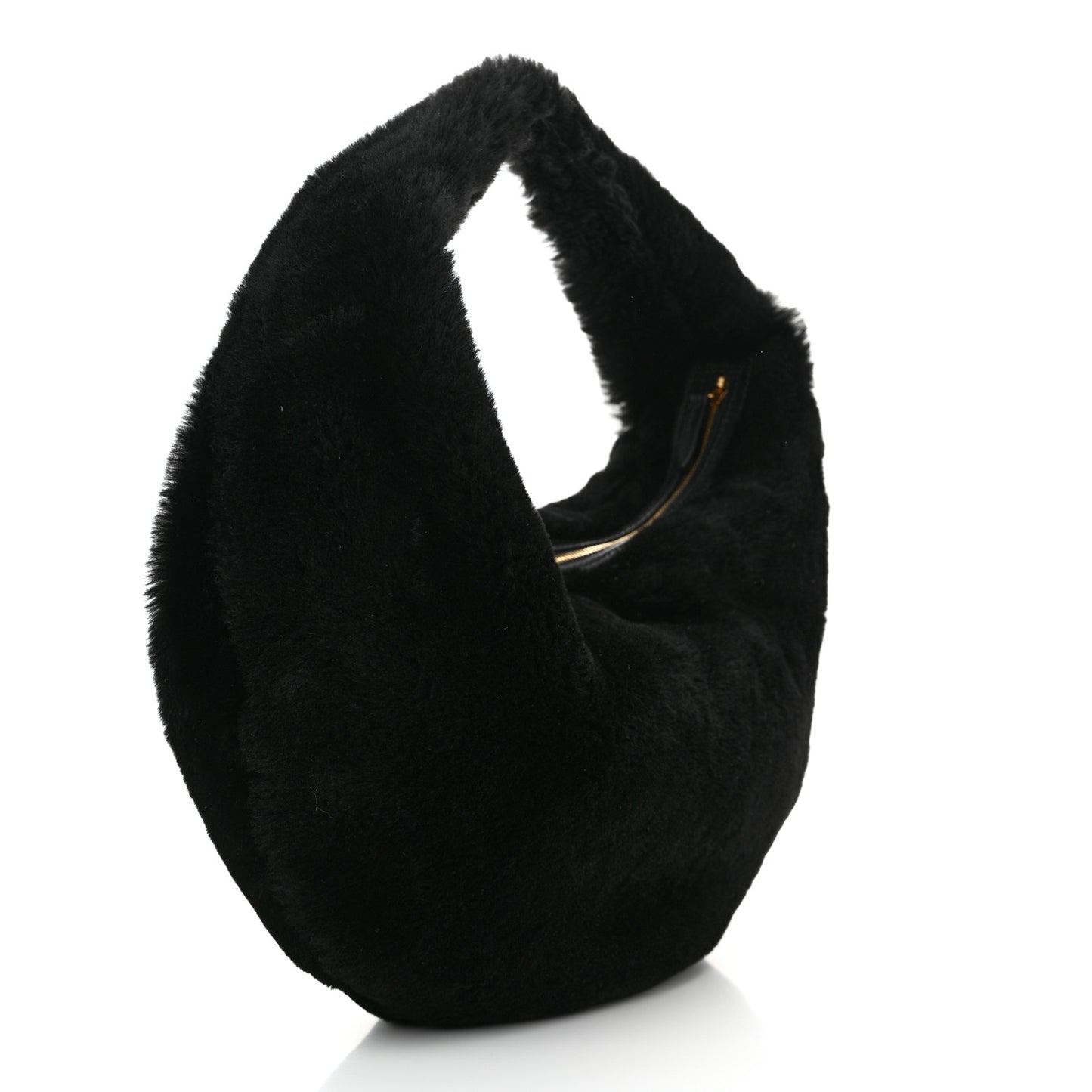 Shearling Medium Olivia Hobo Black