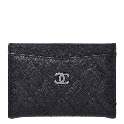 Chanel Iridescent Caviar Quilted Card Holder Black 1 of 9