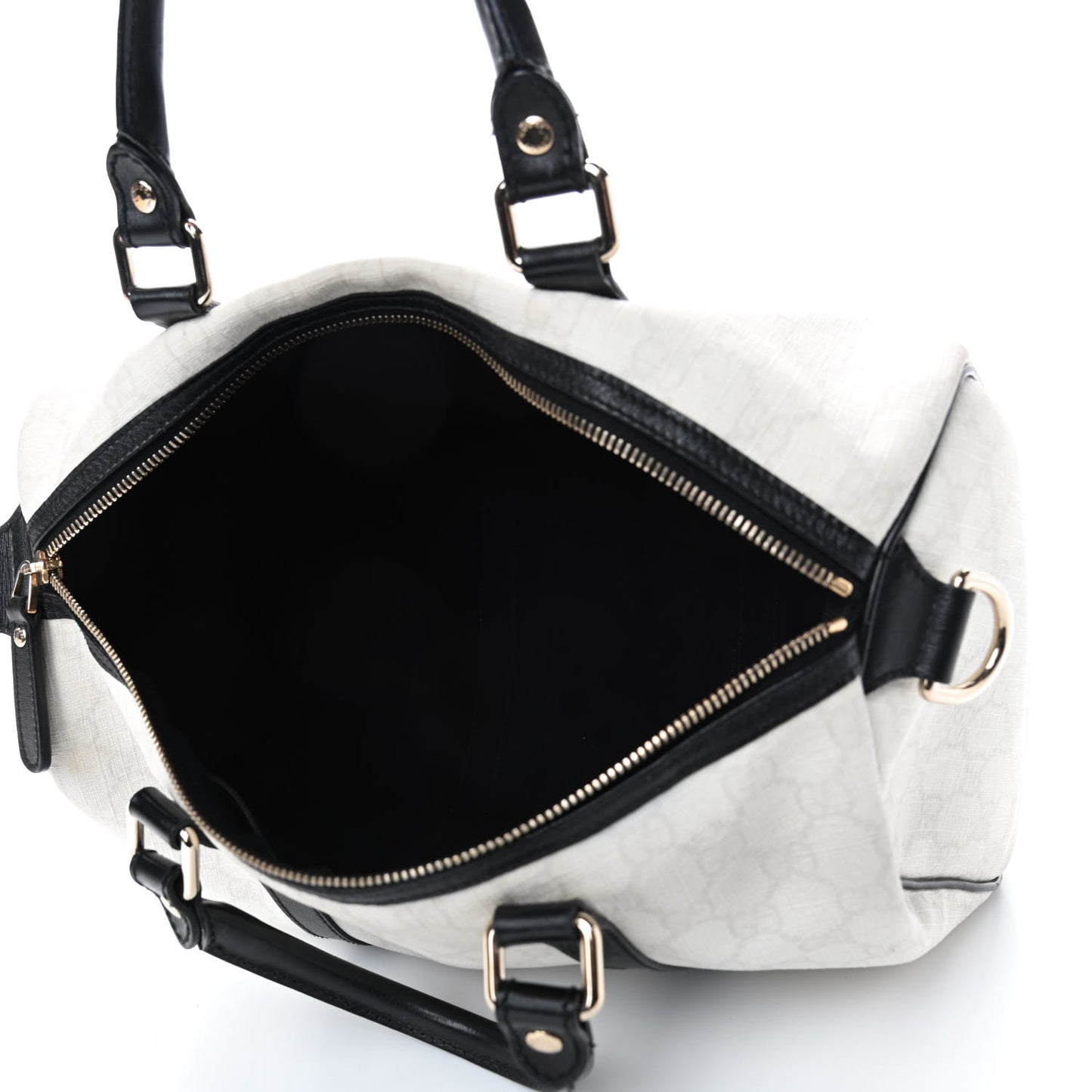 GG Plus Monogram Medium Joy Boston White Black