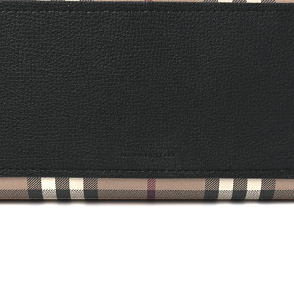 Burberry Grainy Calfskin Haymarket Check Small Reversible Tote Black 22 of 22