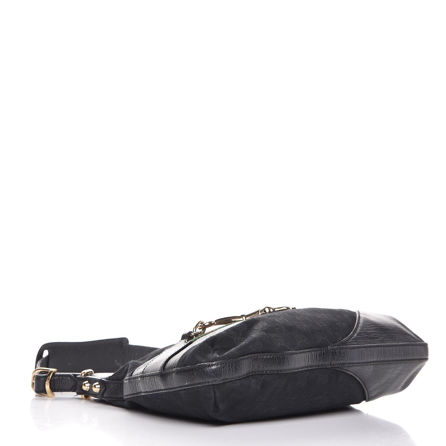 Gucci Monogram Web Hasler Hobo Black 4 of 17