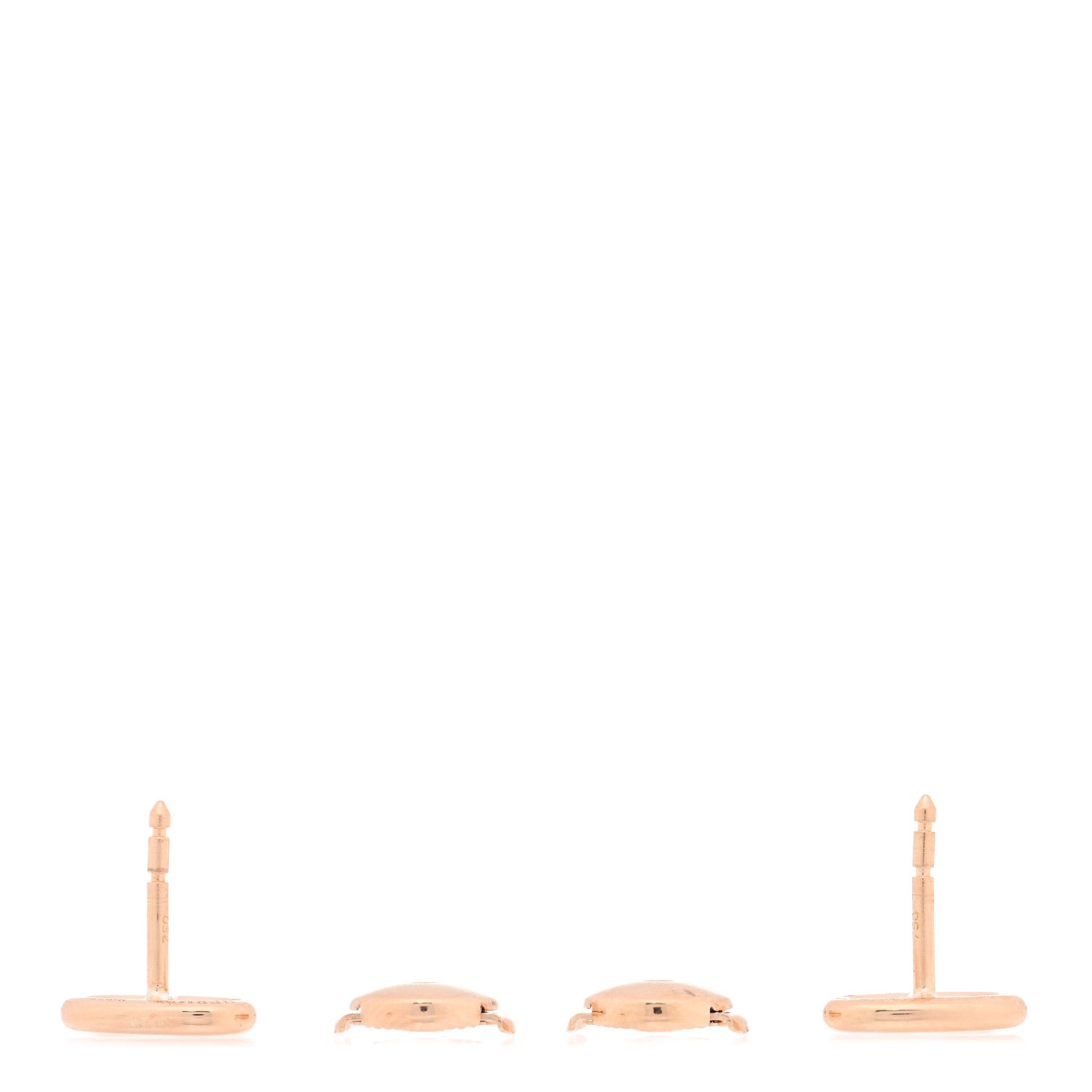 Hermes 18K Rose Gold TPM Farandole Stud Earrings 3 of 4