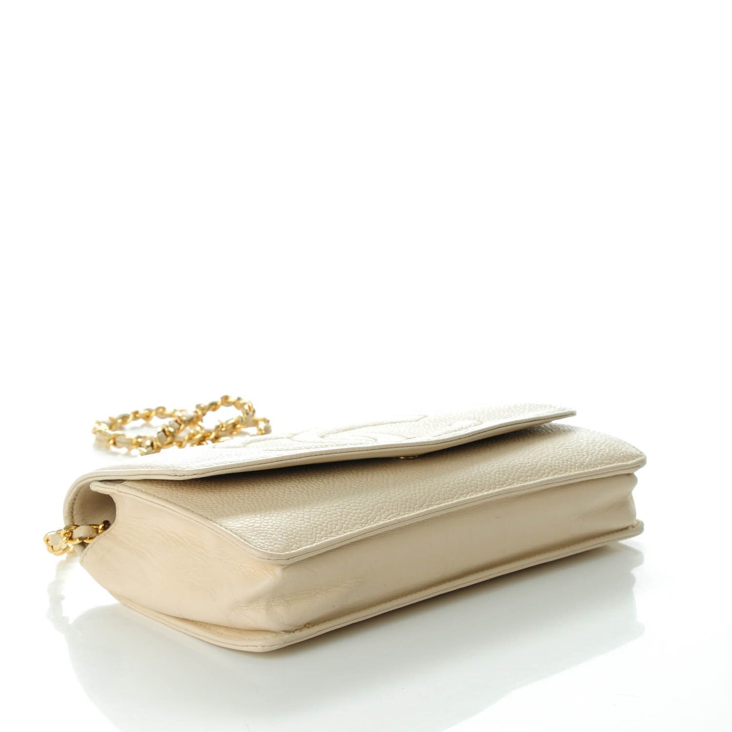 Caviar Timeless CC Wallet On Chain WOC Beige Clair
