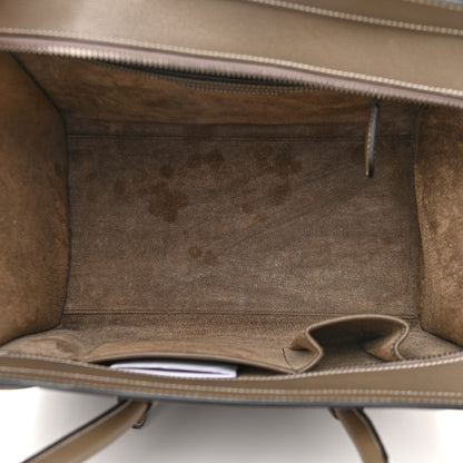 Celine Drummed Calfskin Mini Luggage Souris 4 of 11