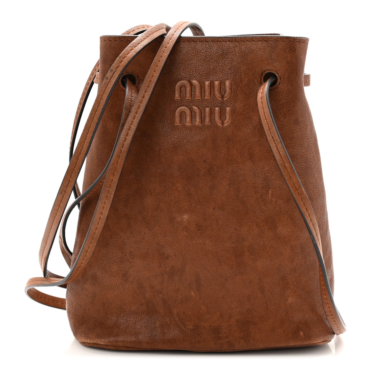 Distressed Nappa Pouch Oak