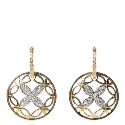 John Hardy 18K Yellow Gold Diamond Earrings 1 of 5