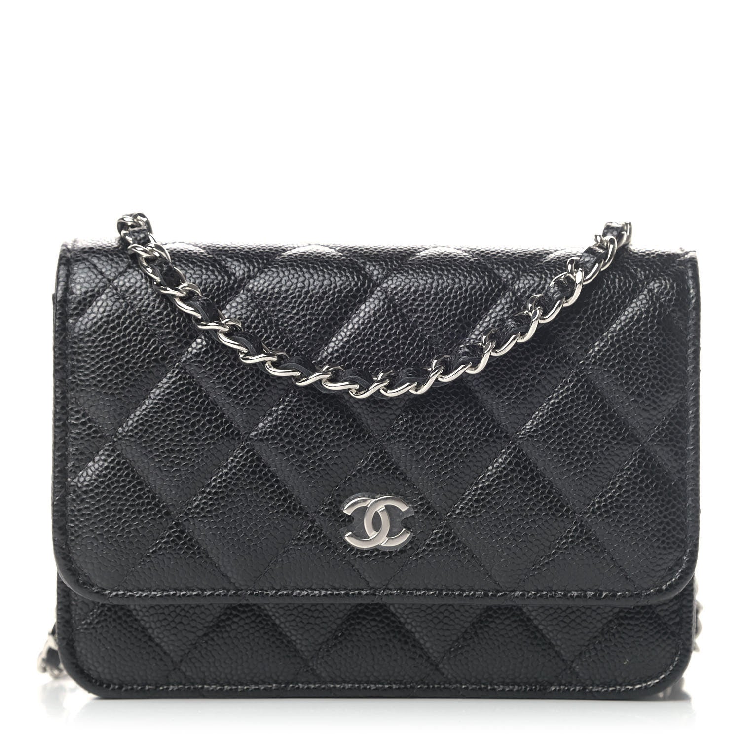 Chanel Caviar Quilted Mini Wallet On Chain WOC Black 1 of 4