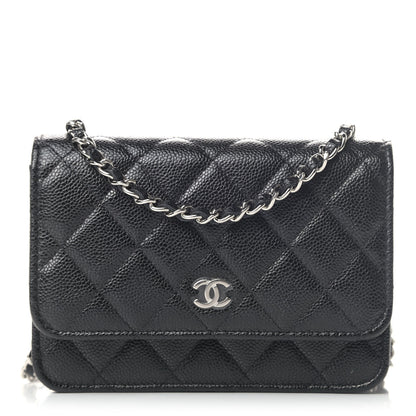Chanel Caviar Quilted Mini Wallet On Chain WOC Black 1 of 4