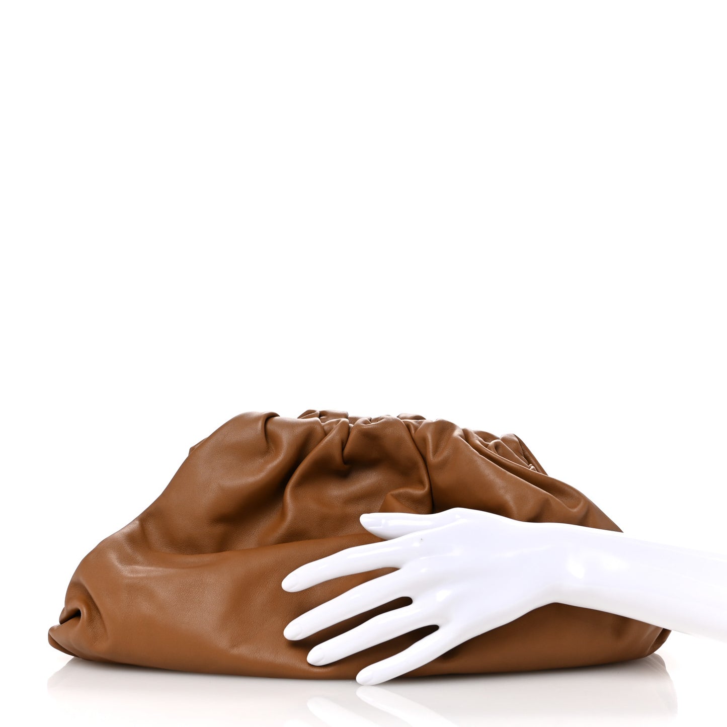 Smooth Butter Calf The Pouch Oversized Clutch Teak