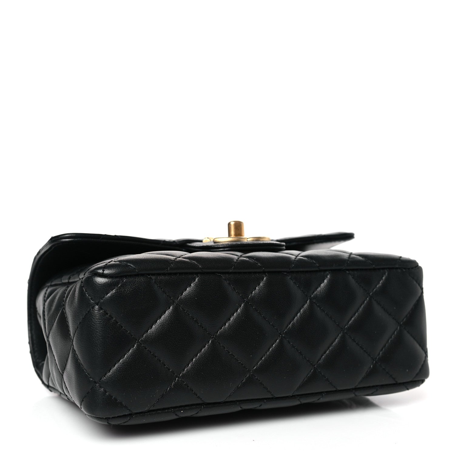 Chanel Lambskin Enamel Quilted Mini Flap Black 4 of 9