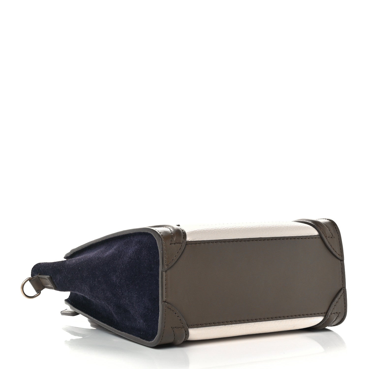 Celine Calfskin Suede Nano Tri-Color Luggage Cream 4 of 10