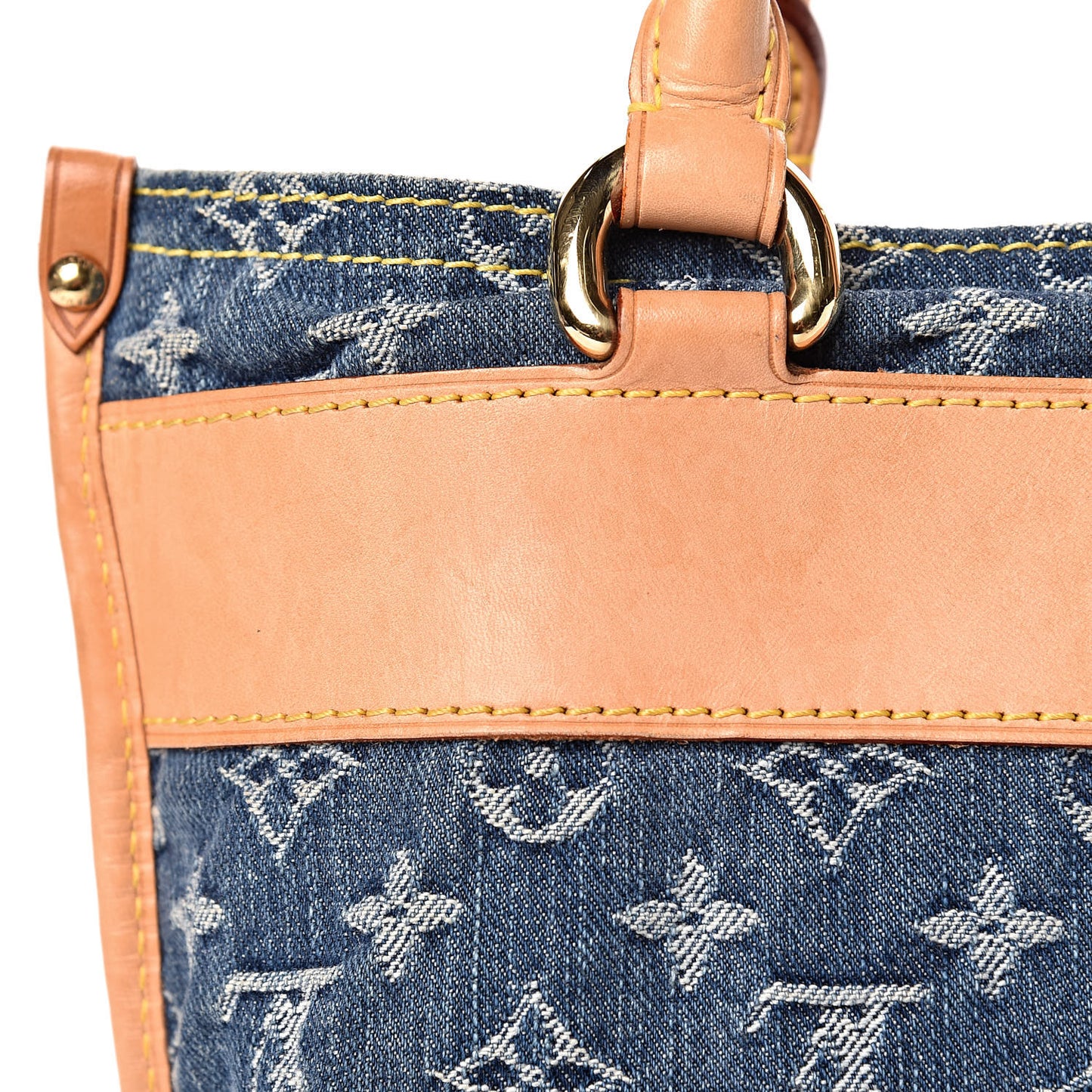 Monogram Denim Sac Plat Blue
