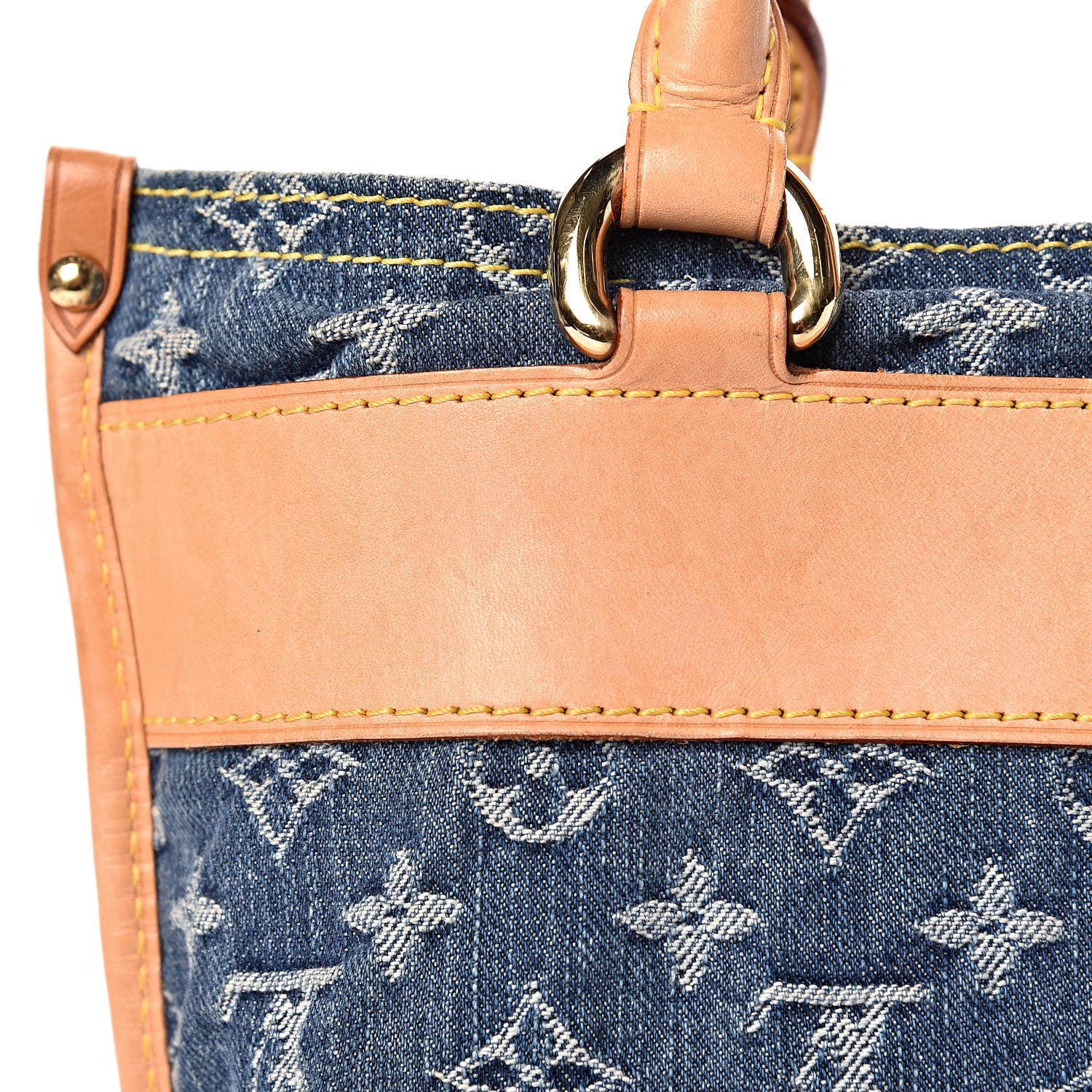Louis Vuitton Monogram Denim Sac Plat Blue 9 of 12