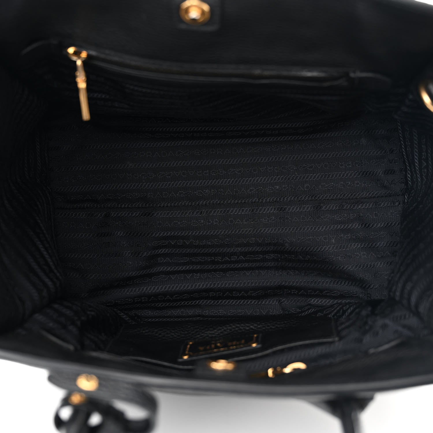 Prada Vitello Daino Tote Black 5 of 13