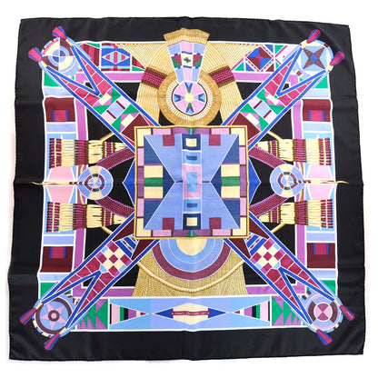 Hermes Silk L'Art Indien des Plaines Scarf 90 1 of 10