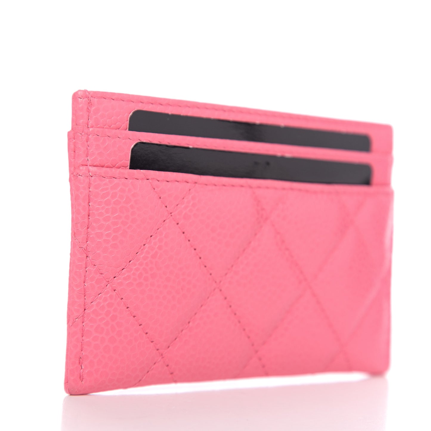 Caviar Quilted Incognito Card Holder Pink