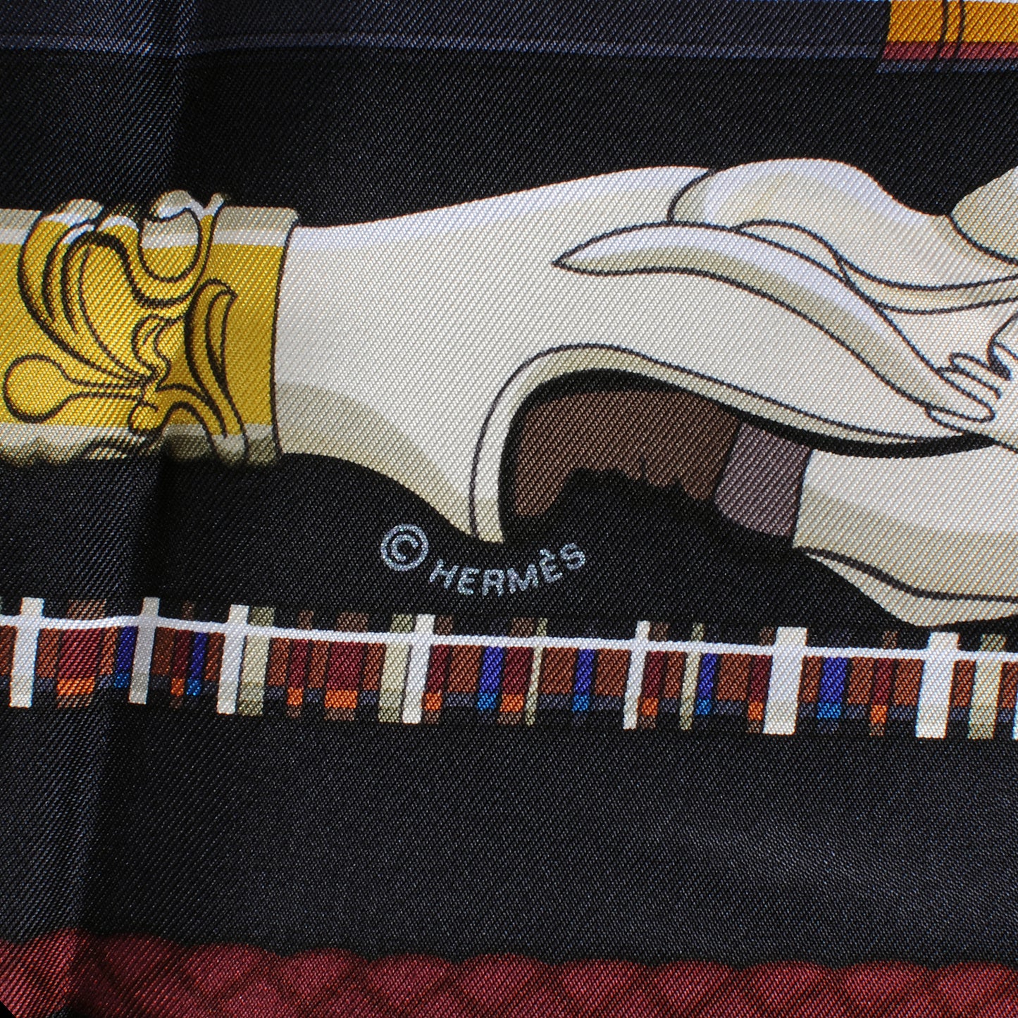 Silk Les Cannes Scarf 90