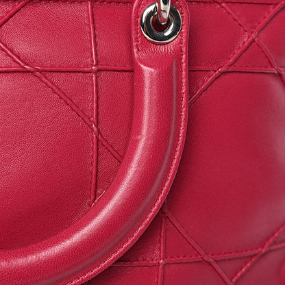 Christian Dior Lambskin Cannage Medium Granville Tote Fuchsia 13 of 17