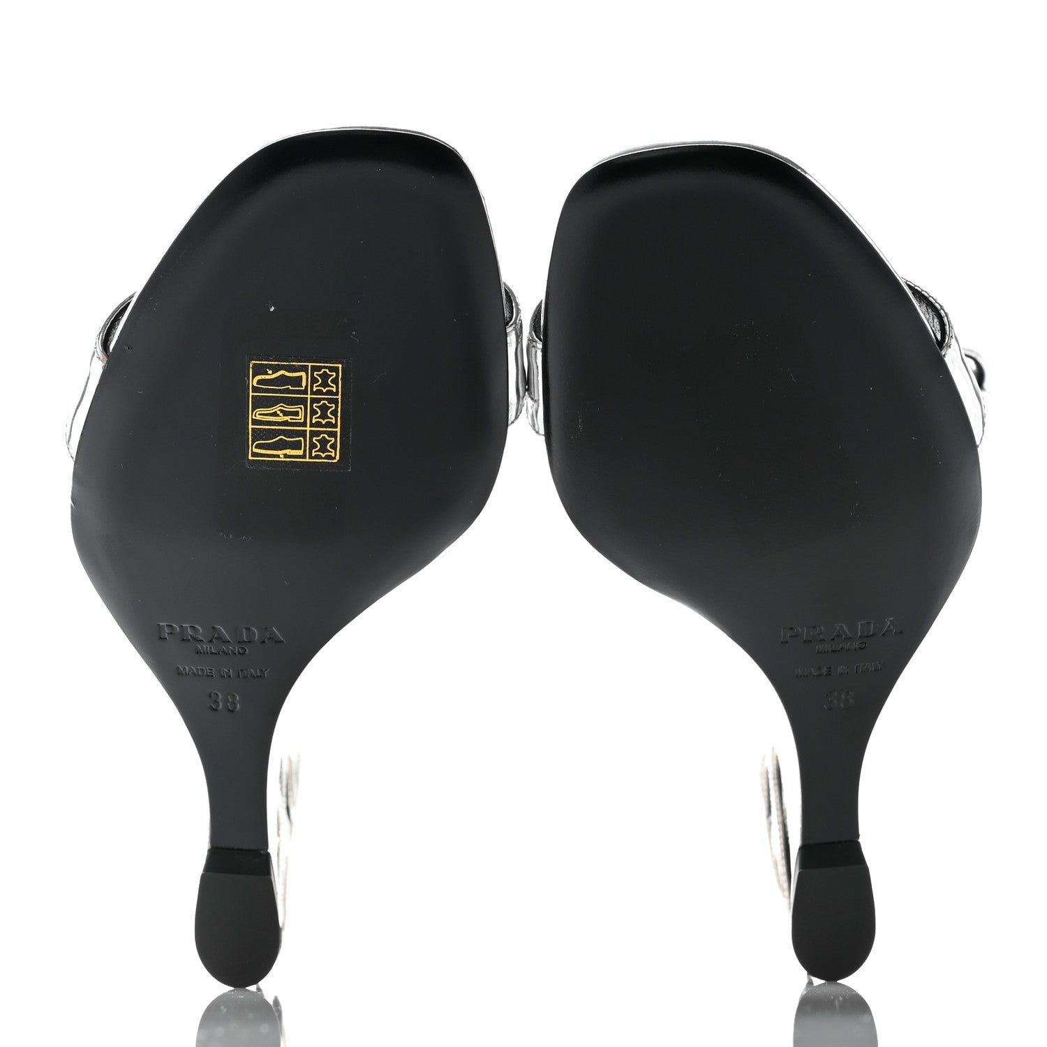 Prada Spazzolato Flame Wedge Sandals 38 Argento 1611720 – FASHIONPHILE