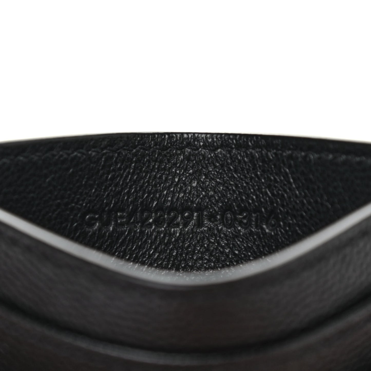 Grain De Poudre Matelasse Chevron Monogram Credit Card Case Black