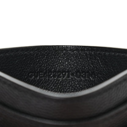 Saint Laurent Grain De Poudre Matelasse Chevron Monogram Credit Card Case Black 7 of 7