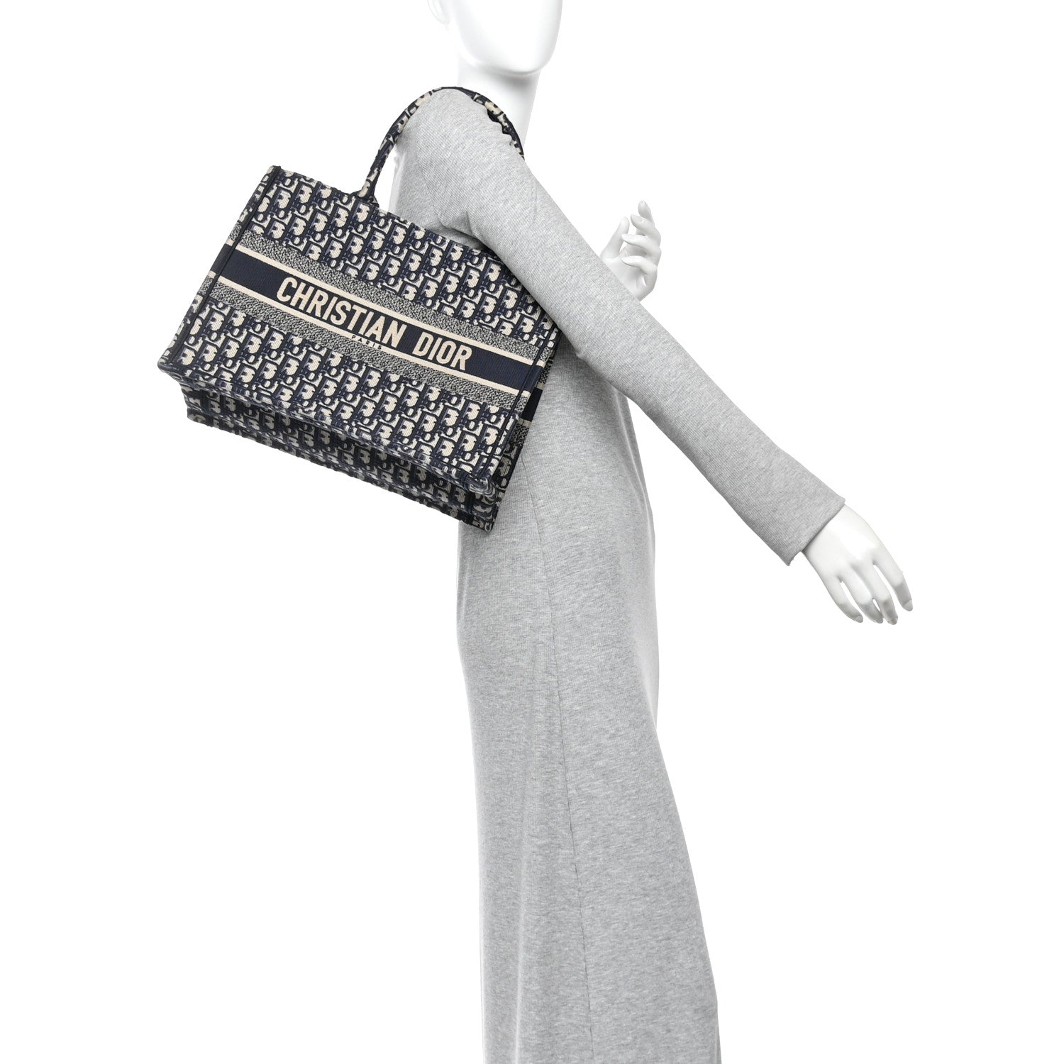 Christian Dior Oblique Medium Book Tote Blue Multicolor 2 of 10