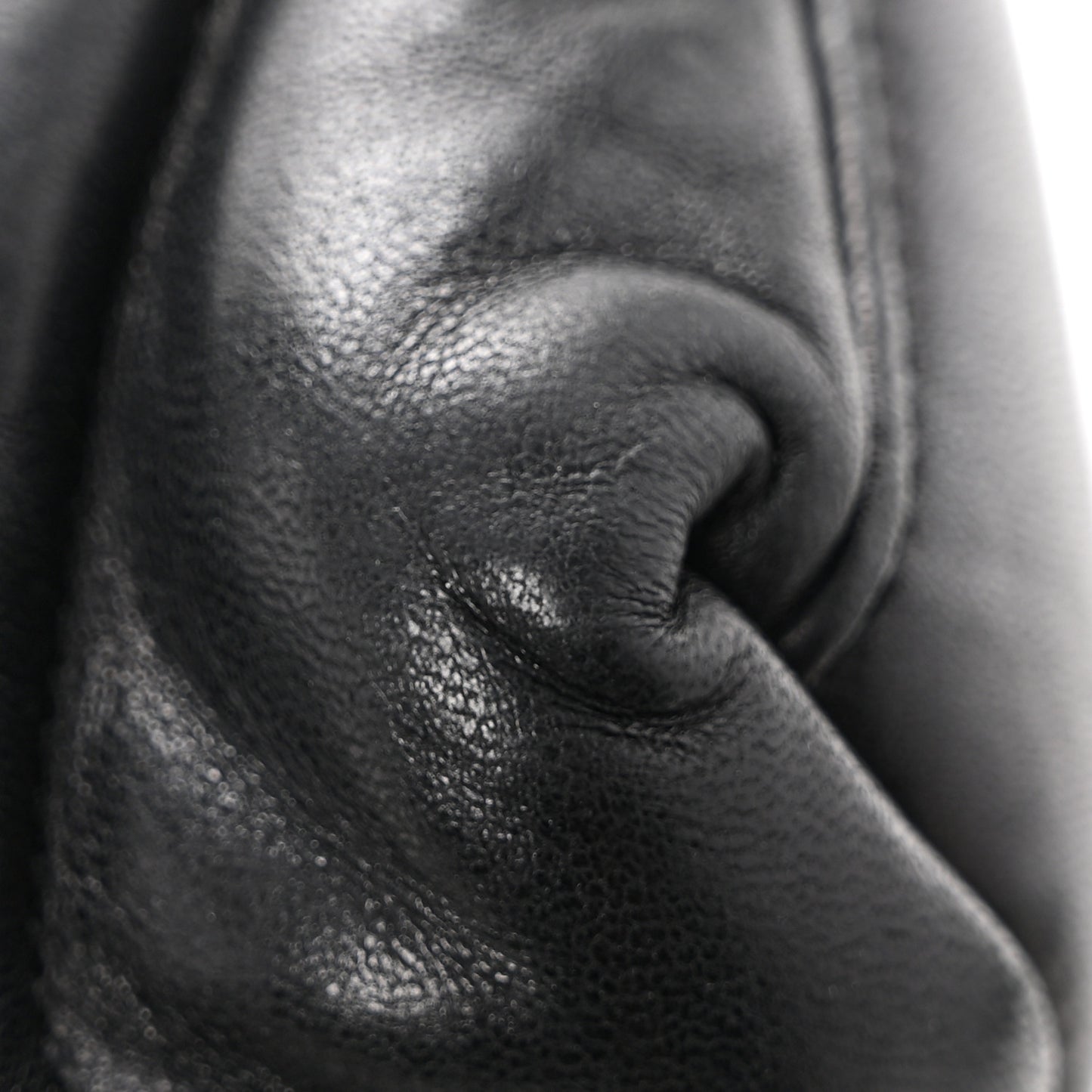 Lambskin Quilted Medium Loulou Puffer Monogram Chain Satchel Black